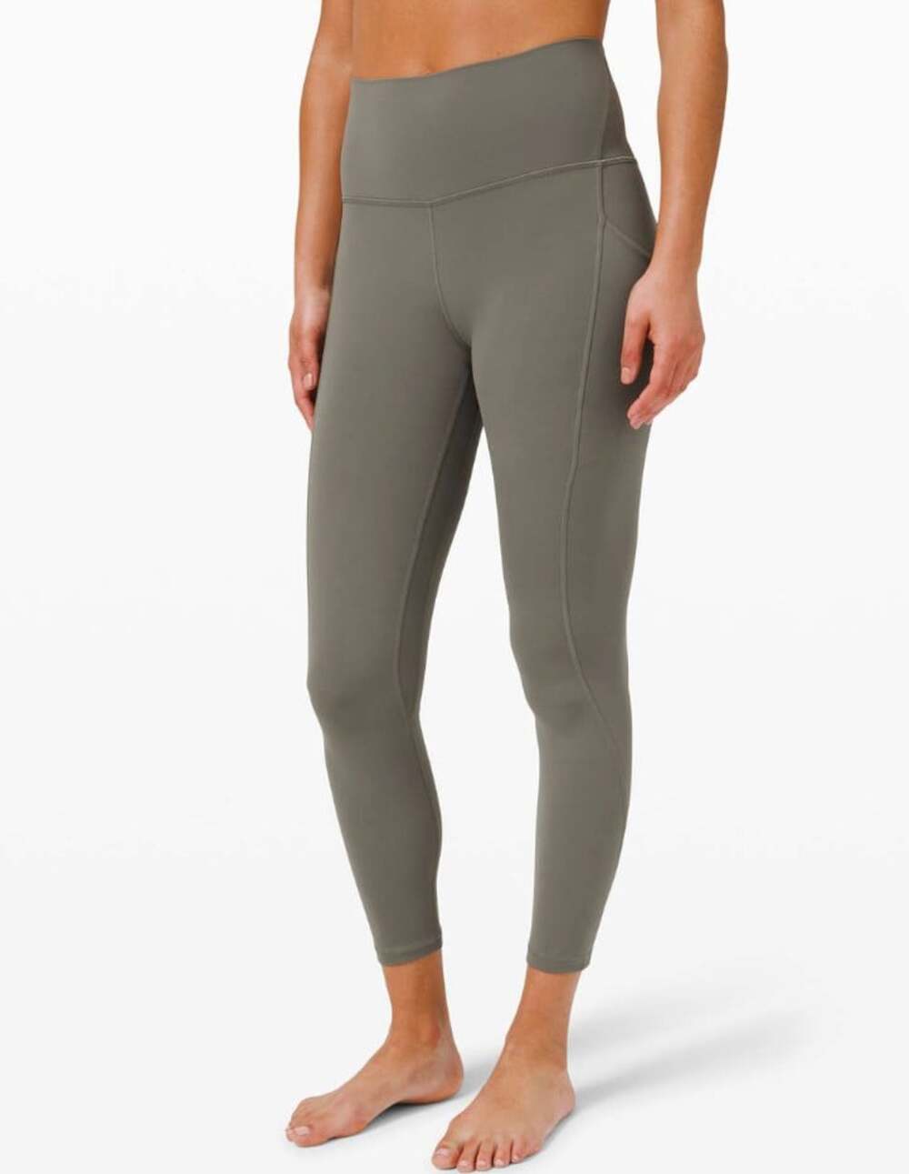 Lululemon Align High Rise Pant with Pockets 25" Grey Sage Size 6